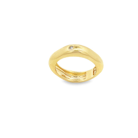 Square CZ Chunky Geometric Stackable Ring