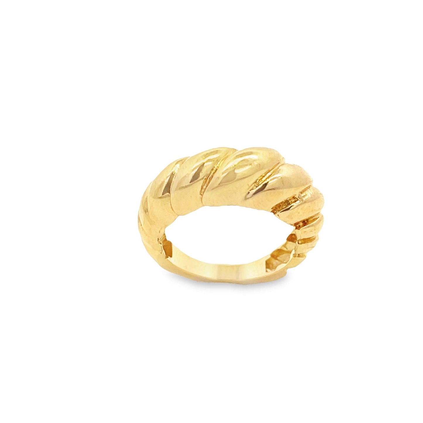 Designed Croissant Twisted Ring